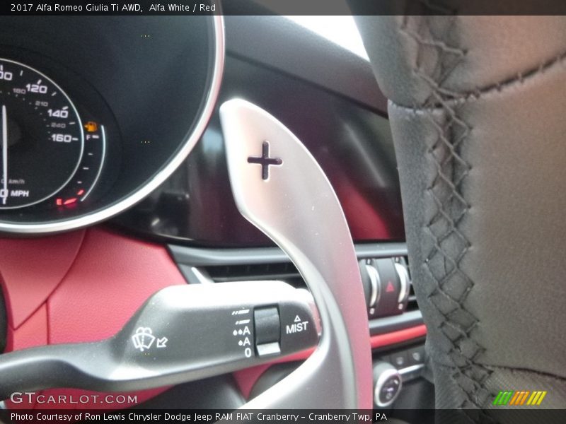Alfa White / Red 2017 Alfa Romeo Giulia Ti AWD