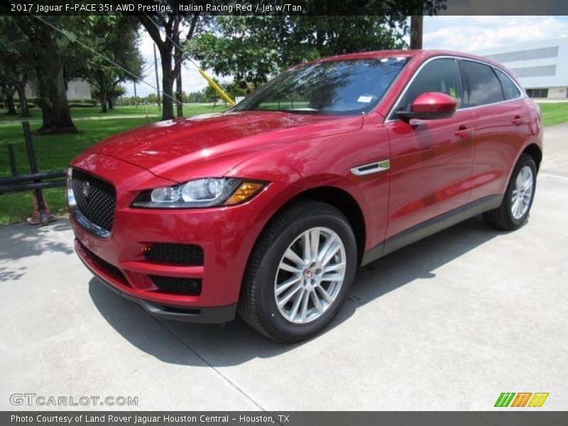 Italian Racing Red / Jet w/Tan 2017 Jaguar F-PACE 35t AWD Prestige