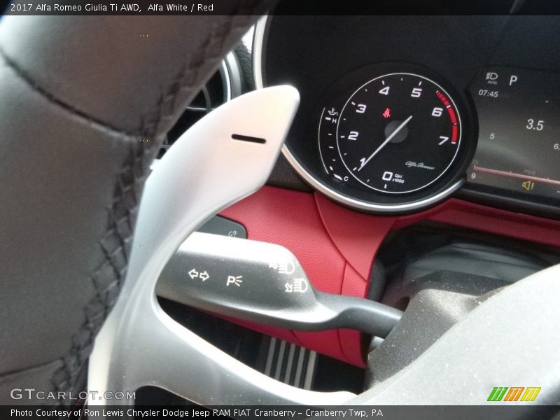 Alfa White / Red 2017 Alfa Romeo Giulia Ti AWD