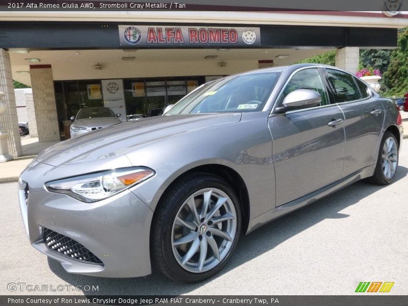 Stromboli Gray Metallic / Tan 2017 Alfa Romeo Giulia AWD