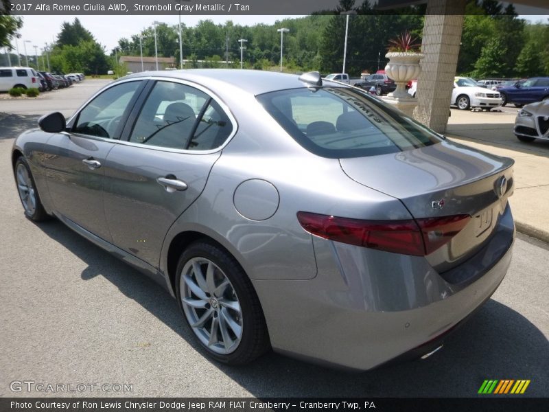 Stromboli Gray Metallic / Tan 2017 Alfa Romeo Giulia AWD