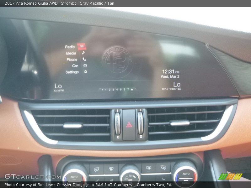 Stromboli Gray Metallic / Tan 2017 Alfa Romeo Giulia AWD