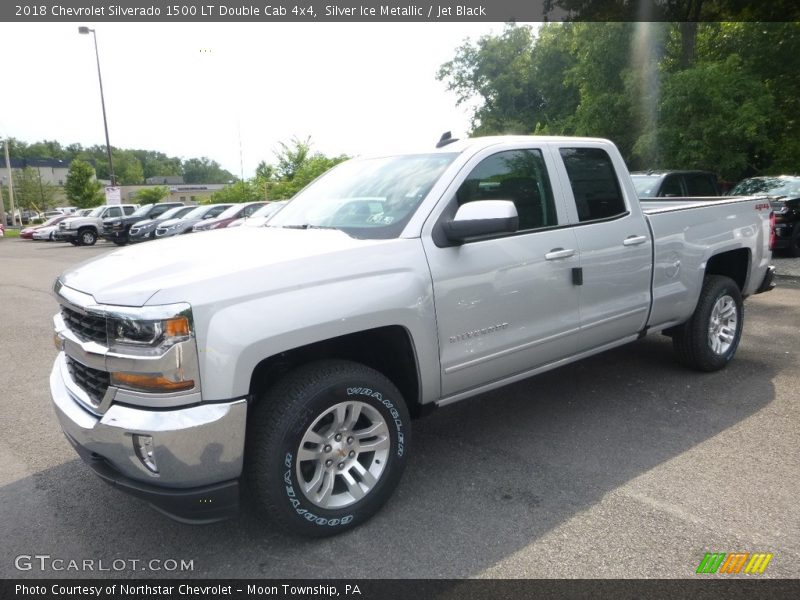 Silver Ice Metallic / Jet Black 2018 Chevrolet Silverado 1500 LT Double Cab 4x4