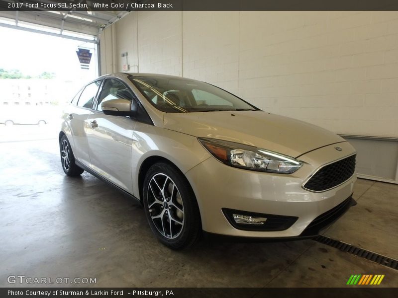 White Gold / Charcoal Black 2017 Ford Focus SEL Sedan