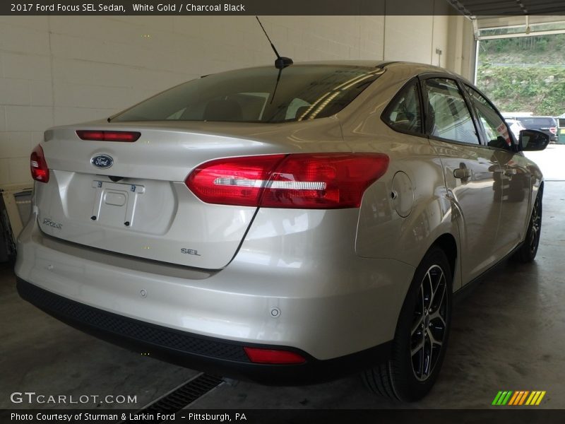 White Gold / Charcoal Black 2017 Ford Focus SEL Sedan