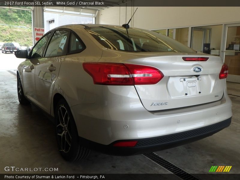 White Gold / Charcoal Black 2017 Ford Focus SEL Sedan