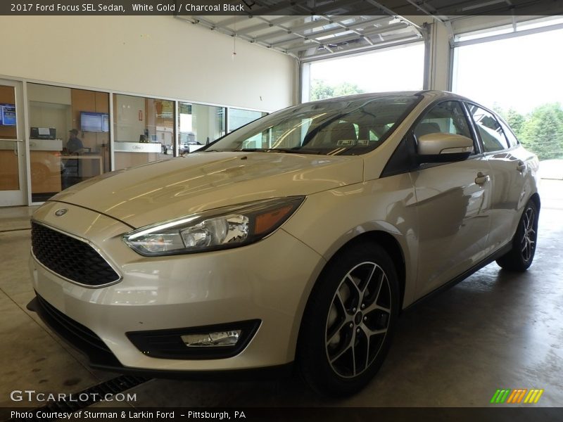 White Gold / Charcoal Black 2017 Ford Focus SEL Sedan