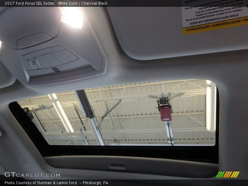 White Gold / Charcoal Black 2017 Ford Focus SEL Sedan