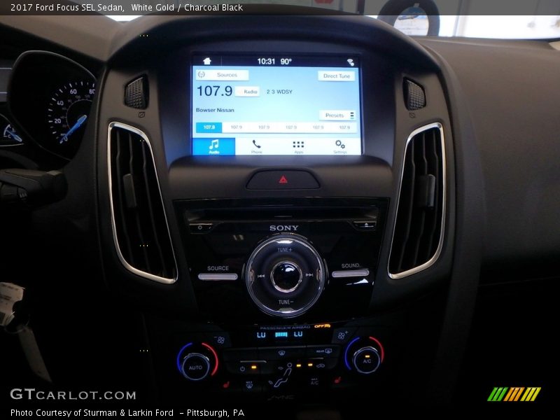 White Gold / Charcoal Black 2017 Ford Focus SEL Sedan
