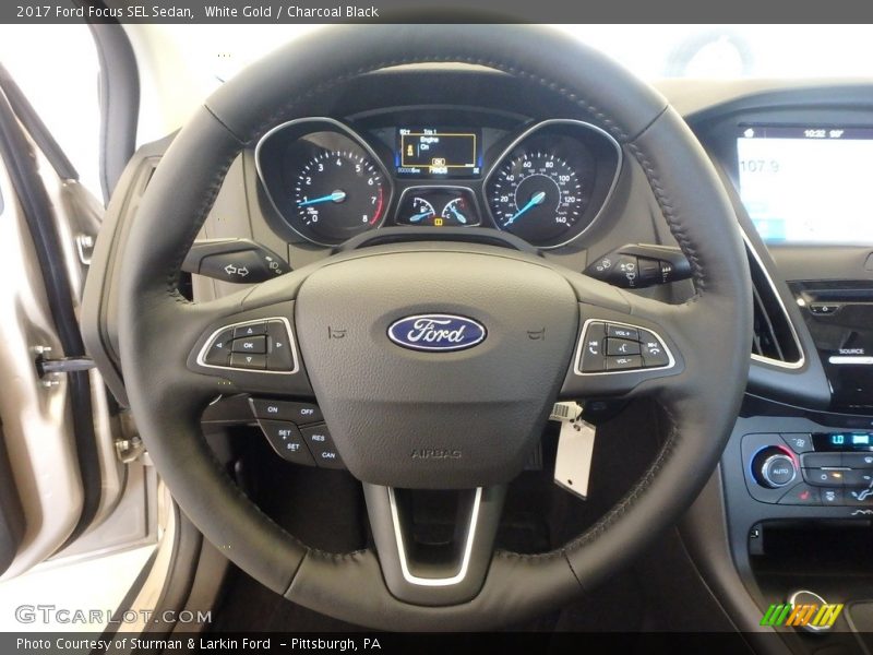 White Gold / Charcoal Black 2017 Ford Focus SEL Sedan