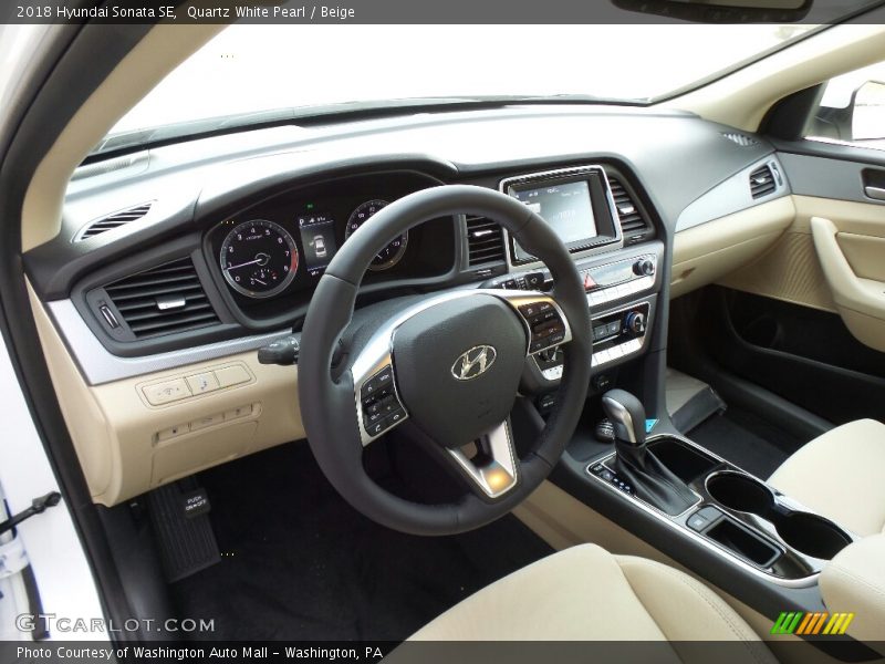 Quartz White Pearl / Beige 2018 Hyundai Sonata SE