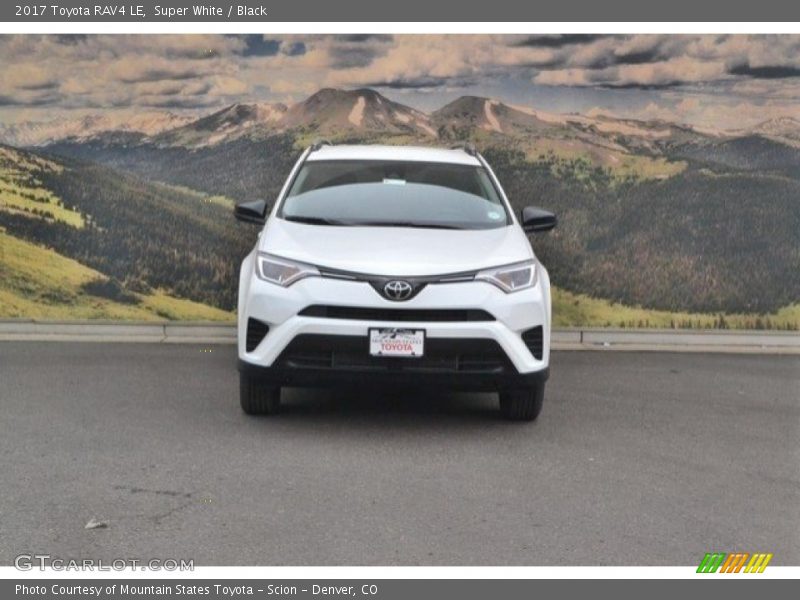 Super White / Black 2017 Toyota RAV4 LE