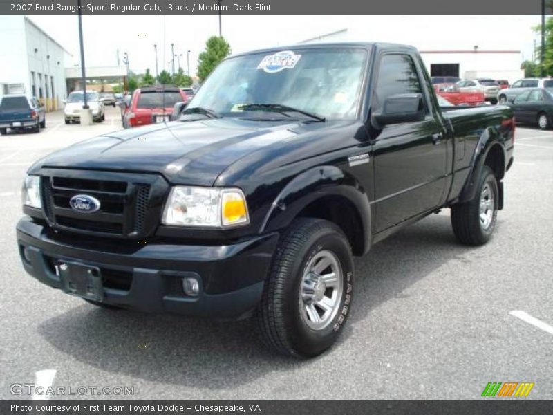 Black / Medium Dark Flint 2007 Ford Ranger Sport Regular Cab