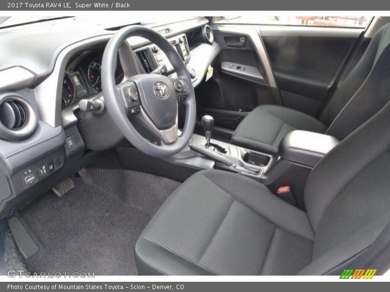 Super White / Black 2017 Toyota RAV4 LE