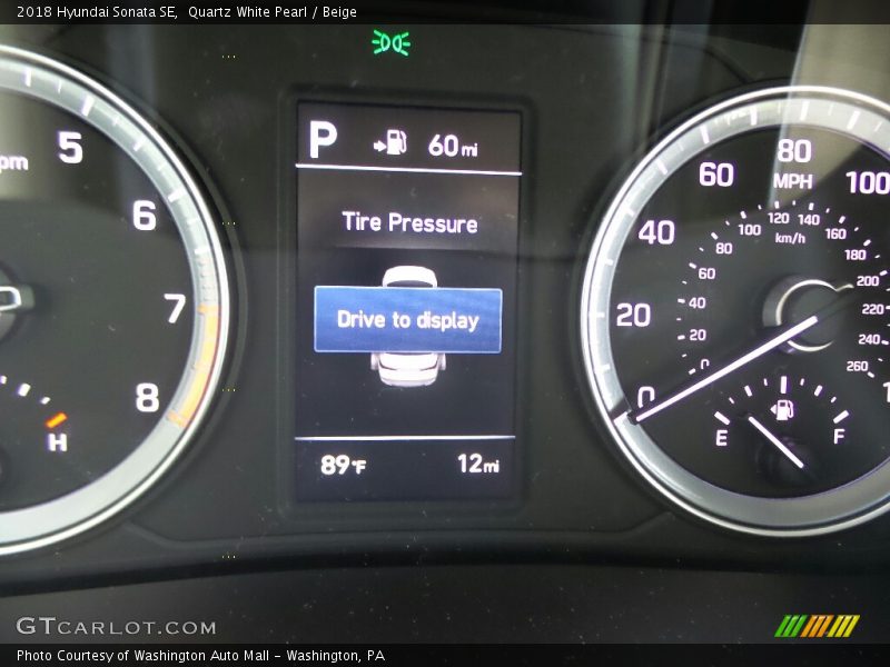 Quartz White Pearl / Beige 2018 Hyundai Sonata SE