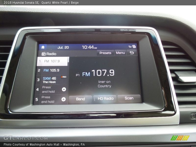 Quartz White Pearl / Beige 2018 Hyundai Sonata SE