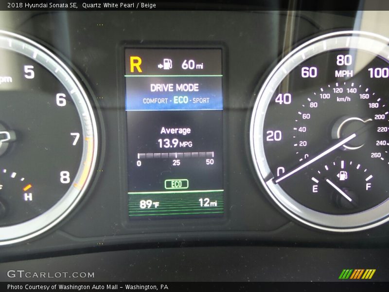 Quartz White Pearl / Beige 2018 Hyundai Sonata SE