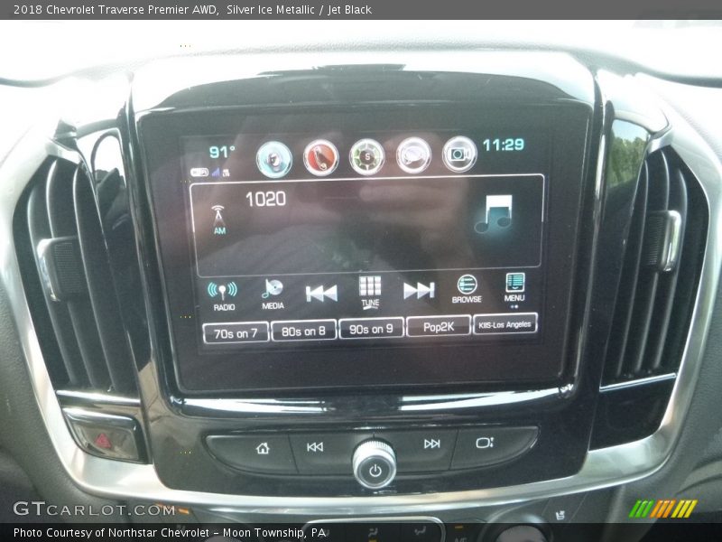 Silver Ice Metallic / Jet Black 2018 Chevrolet Traverse Premier AWD