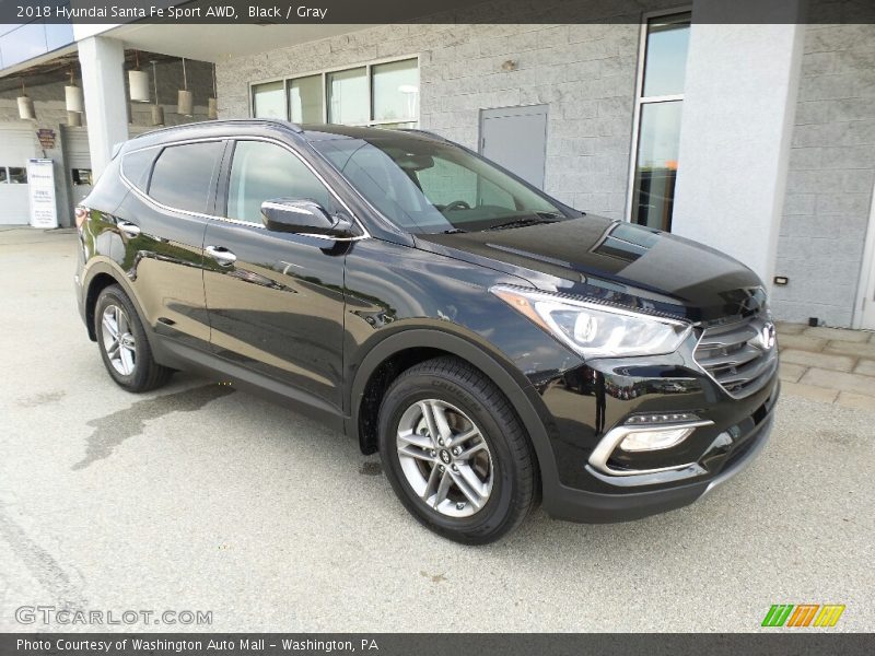 Black / Gray 2018 Hyundai Santa Fe Sport AWD