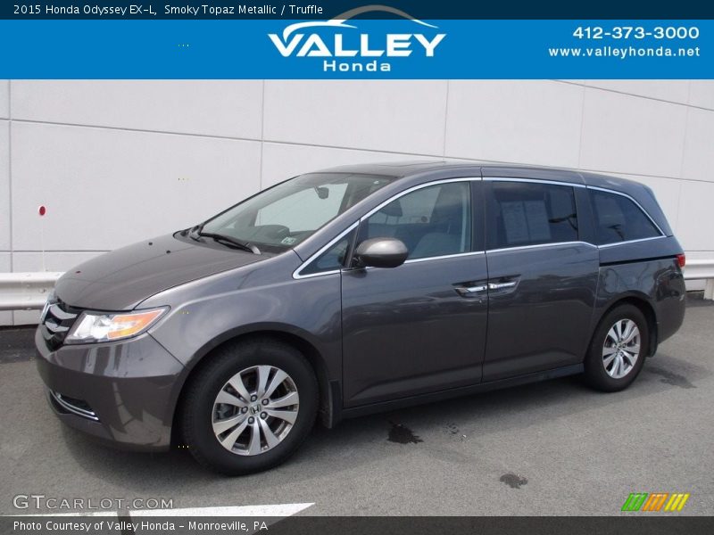 Smoky Topaz Metallic / Truffle 2015 Honda Odyssey EX-L