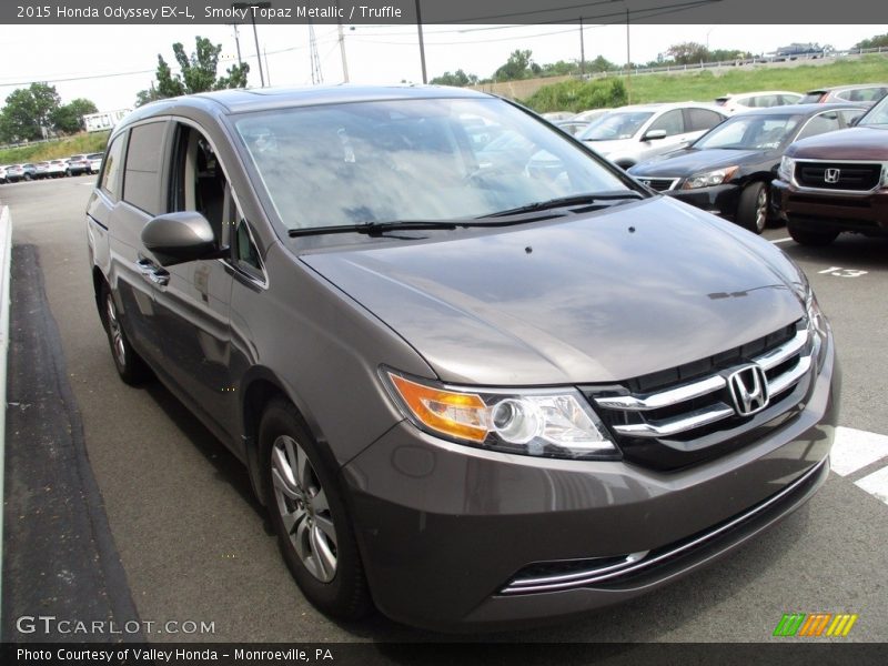 Smoky Topaz Metallic / Truffle 2015 Honda Odyssey EX-L