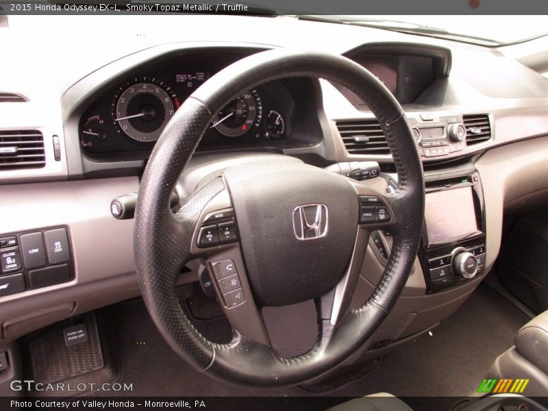 Smoky Topaz Metallic / Truffle 2015 Honda Odyssey EX-L