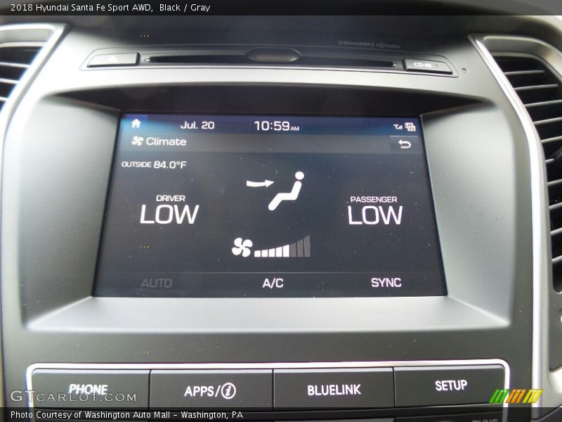 Black / Gray 2018 Hyundai Santa Fe Sport AWD