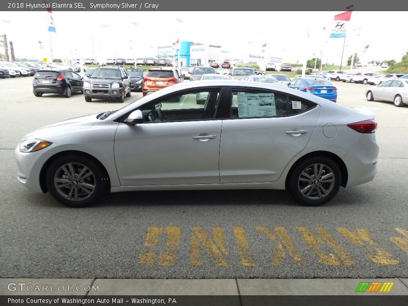 Symphony Silver / Gray 2018 Hyundai Elantra SEL
