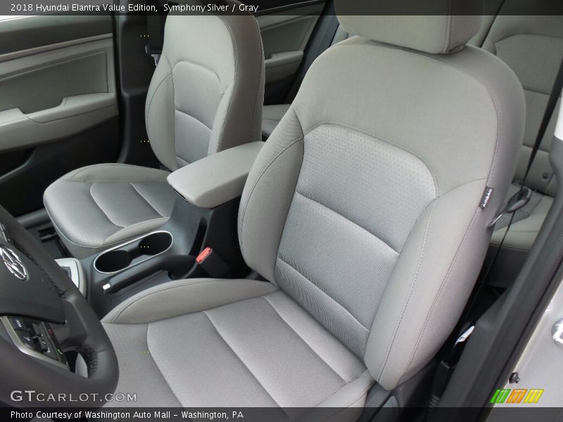 Front Seat of 2018 Elantra Value Edition