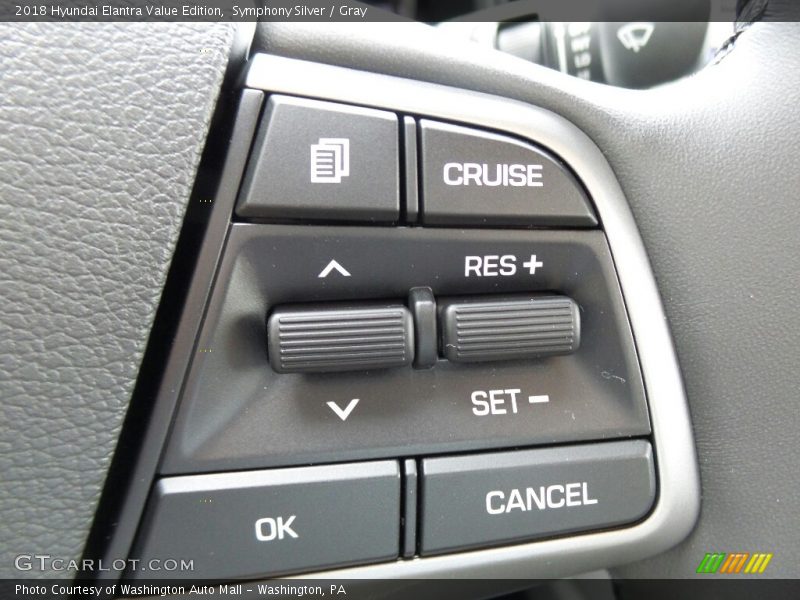 Controls of 2018 Elantra Value Edition