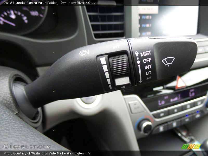 Controls of 2018 Elantra Value Edition