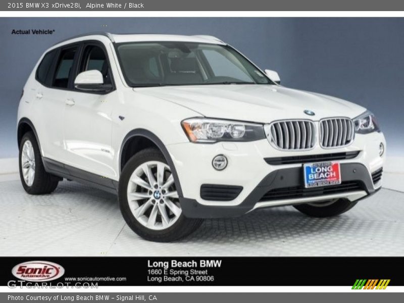 Alpine White / Black 2015 BMW X3 xDrive28i
