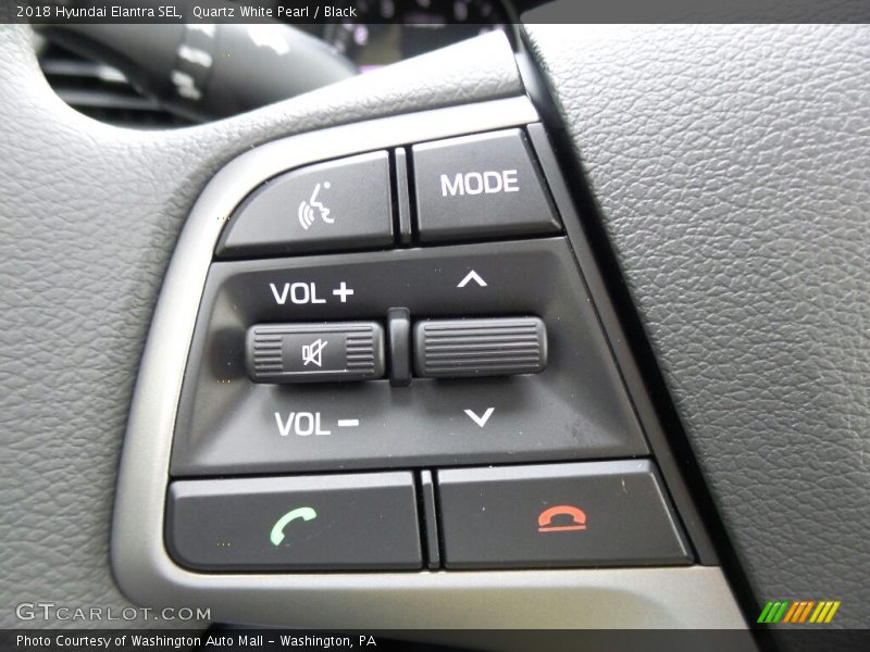 Quartz White Pearl / Black 2018 Hyundai Elantra SEL