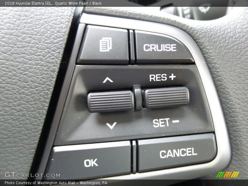Quartz White Pearl / Black 2018 Hyundai Elantra SEL