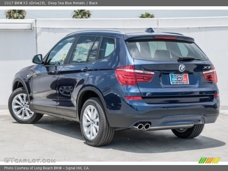 Deep Sea Blue Metallic / Black 2017 BMW X3 sDrive28i