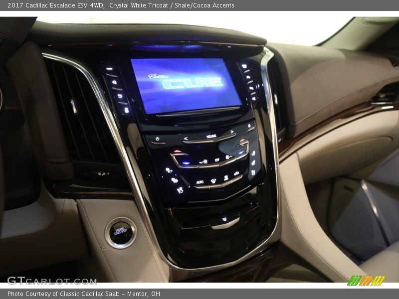 Crystal White Tricoat / Shale/Cocoa Accents 2017 Cadillac Escalade ESV 4WD