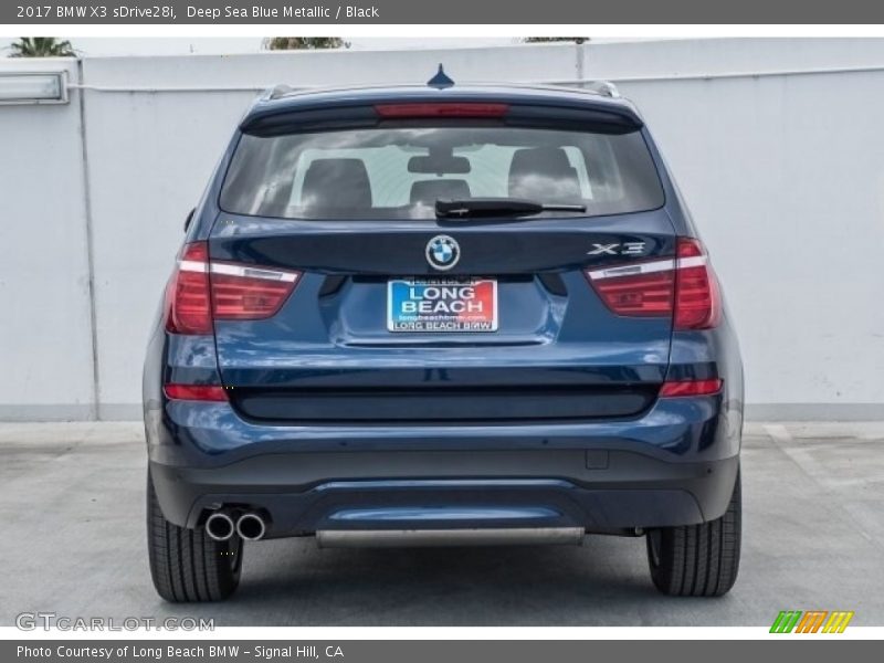 Deep Sea Blue Metallic / Black 2017 BMW X3 sDrive28i