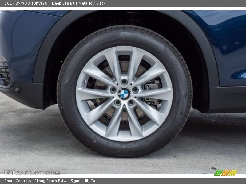 Deep Sea Blue Metallic / Black 2017 BMW X3 sDrive28i