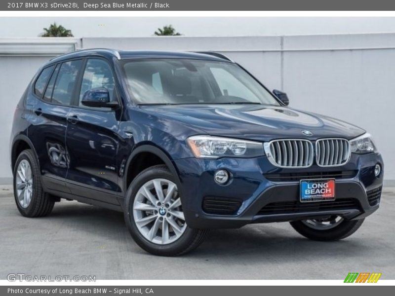 Deep Sea Blue Metallic / Black 2017 BMW X3 sDrive28i