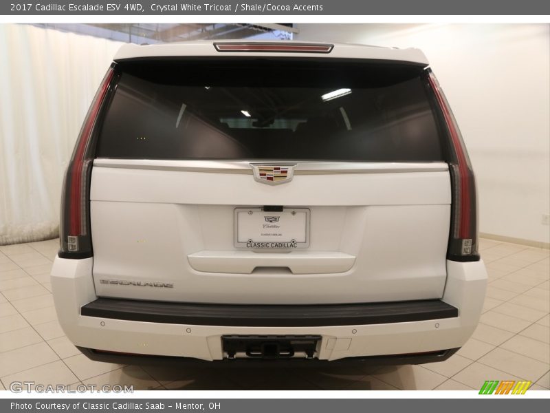 Crystal White Tricoat / Shale/Cocoa Accents 2017 Cadillac Escalade ESV 4WD