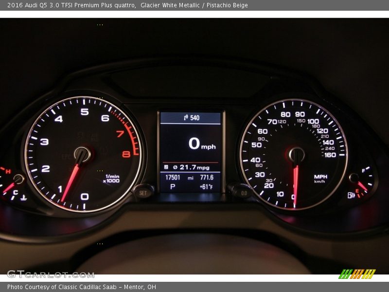 Glacier White Metallic / Pistachio Beige 2016 Audi Q5 3.0 TFSI Premium Plus quattro