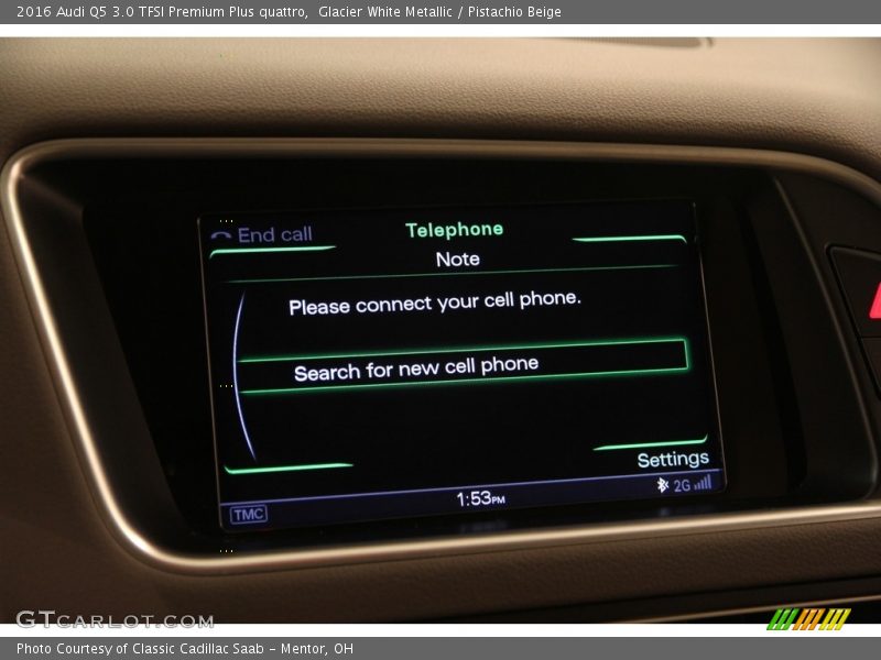 Glacier White Metallic / Pistachio Beige 2016 Audi Q5 3.0 TFSI Premium Plus quattro