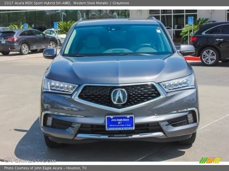 Modern Steel Metallic / Graystone 2017 Acura MDX Sport Hybrid SH-AWD