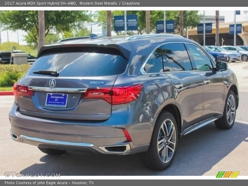 Modern Steel Metallic / Graystone 2017 Acura MDX Sport Hybrid SH-AWD