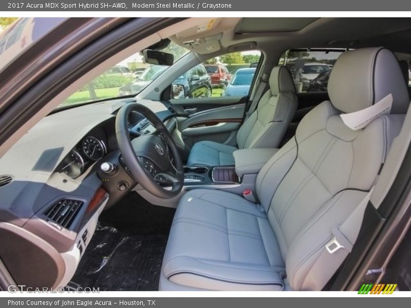 Modern Steel Metallic / Graystone 2017 Acura MDX Sport Hybrid SH-AWD