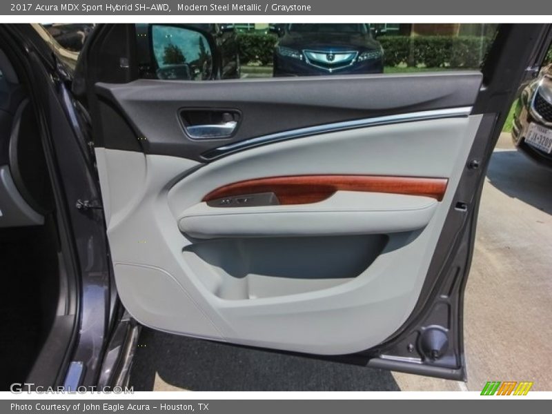 Modern Steel Metallic / Graystone 2017 Acura MDX Sport Hybrid SH-AWD