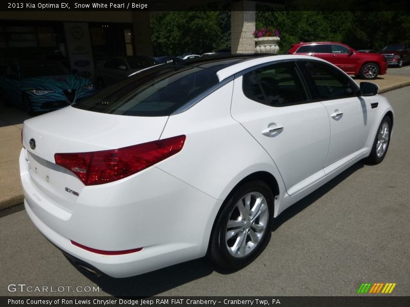 Snow White Pearl / Beige 2013 Kia Optima EX