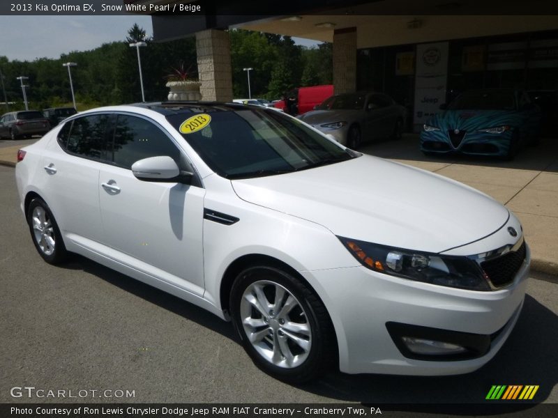 Snow White Pearl / Beige 2013 Kia Optima EX
