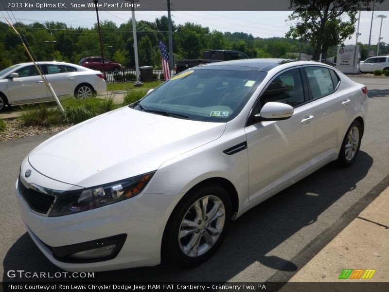 Snow White Pearl / Beige 2013 Kia Optima EX