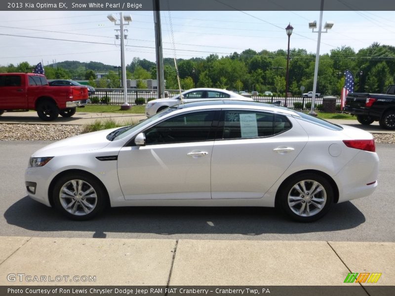 Snow White Pearl / Beige 2013 Kia Optima EX